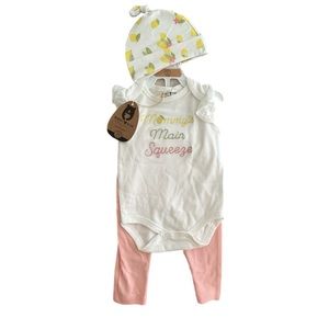 Rabbit + Bear Organic 3 piece baby set